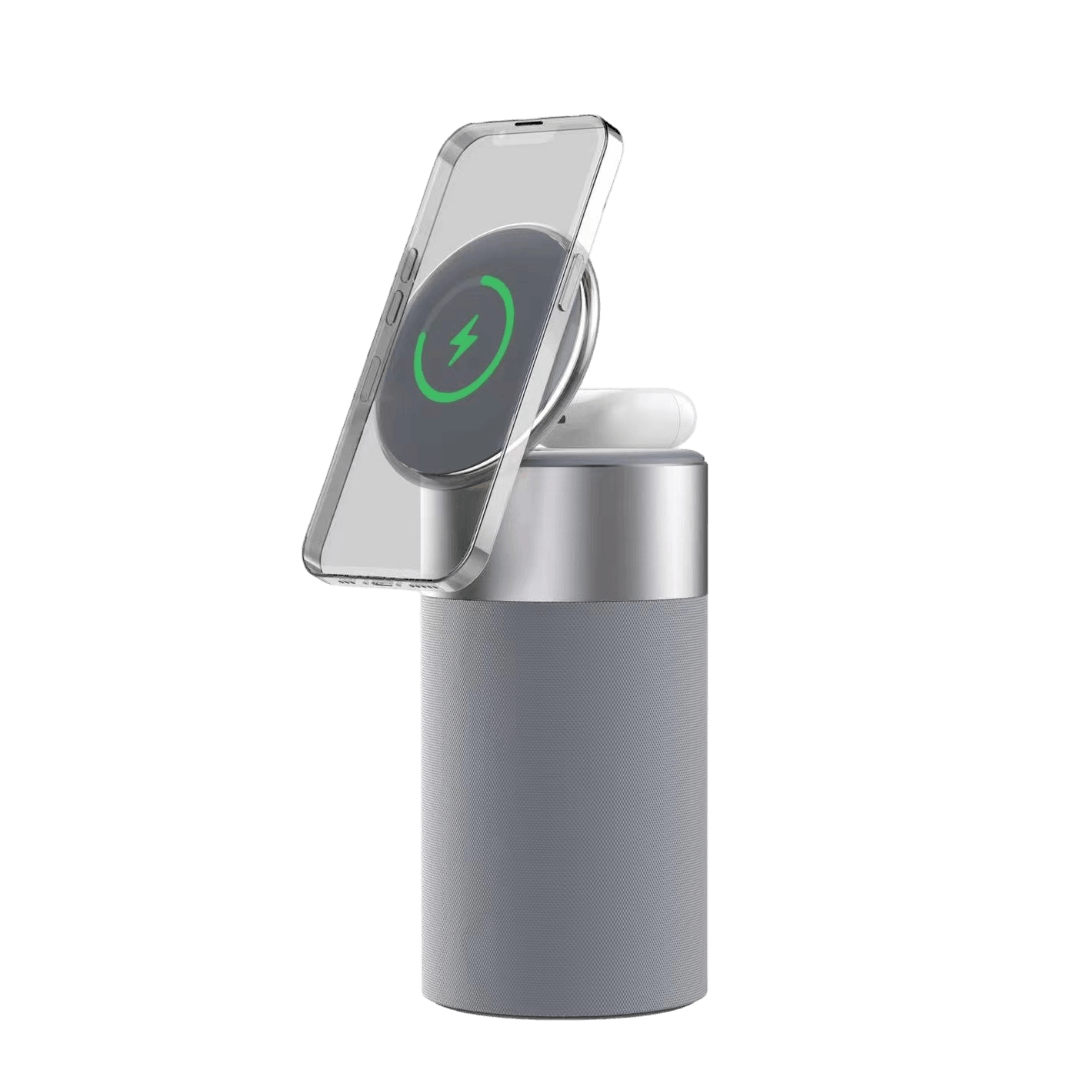 wireless charger with touch lamp and portable Bluetooth speaker - UZE